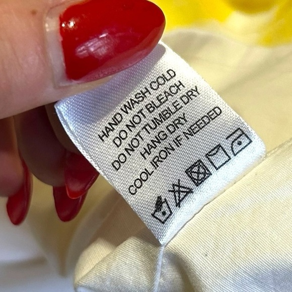 Revolve Lovers + Friends Adele Mini Dress Lemon Stripe Sweetheart Sz XL yellow - Picture 11 of 11